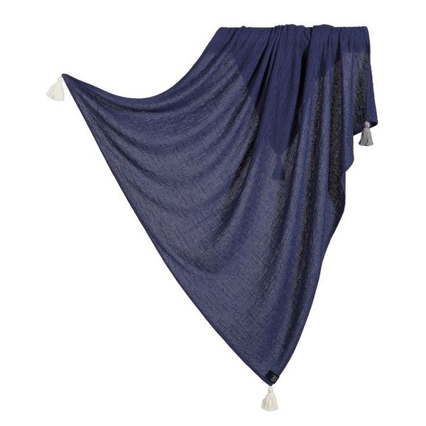 La Millou 抗菌毯-竹纖針織毯_純色款-勇氣海軍藍
