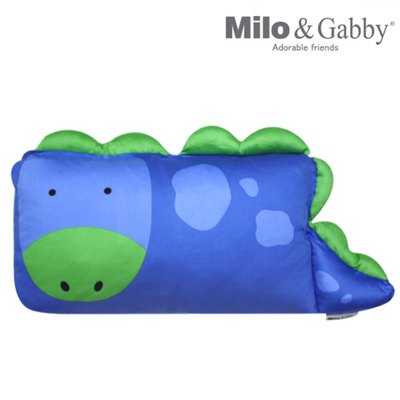 【原售價$1830】Milo&Gabby美國 動物好朋友超細纖維防蹣抗菌mini枕心+枕套組｜DYLAN恐龍