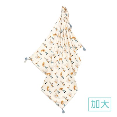 La Millou 抗菌包巾-竹纖涼感巾(加大)_140x110cm-兔兔演奏家(藍)