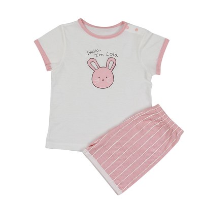 LILLE HAVEN韓國xMilo&Gabby美國 聯名款系列短袖內睡衣套裝MG二件入(1.5~6y)｜Lola兔兔