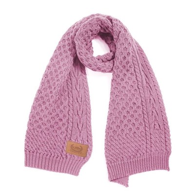 La Millou波蘭 Merino羊毛針織圍巾(40x180cm)｜美麗諾莓粉