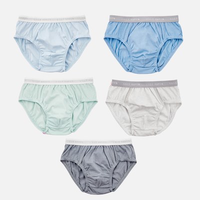 LILLE HAVEN韓國 SUPIMA耐洗系列100%純棉三角內褲五件組(3~8y)｜多款可選