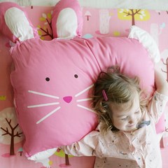 Milo&Gabby美國 動物好朋友超細纖維防蟎大枕心+枕套組｜LOLA兔兔