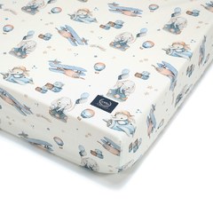 【原售價$1780】La Millou波蘭 拉米洛北歐風嬰兒床單(70x140cm)｜MAJA聯名款｜小象飛行員