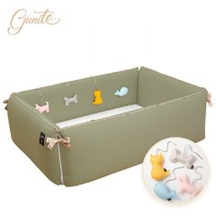 【gunite】落地式沙發嬰兒陪睡床0-6歲(瑞典綠)