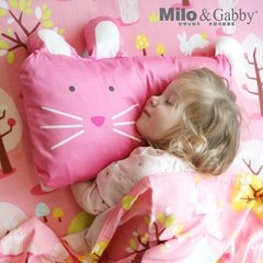 【原售價$1830】Milo&Gabby美國 動物好朋友超細纖維防蹣抗菌mini枕心+枕套組｜LOLA兔兔