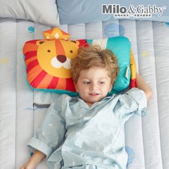 Milo & Gabby 動物好朋友-超細纖維防蹣抗菌mini枕心+枕套組(Lonnie小獅王)