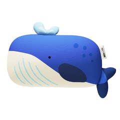 Milo&Gabby美國 動物好朋友超細纖維防蹣抗菌mini枕心+枕套組｜Victor鯨魚
