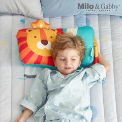 Milo & Gabby 動物好朋友-超細纖維防蹣抗菌mini枕心+枕套組(多款可選)-附彌月禮盒提袋組