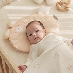 Milo&Gabby美國 動物好朋友超透氣3D枕心+莫代爾嬰兒枕頭套組｜Sandy小熊
