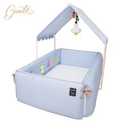 【原售價$13800】gunite 落地式沙發嬰兒陪睡床屋頂組防摔安撫(2~6y)｜丹麥藍