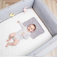新聞報導x沈玉琳分享-gunite落地式沙發嬰兒陪睡床全套組_防摔安撫0-6歲(北歐灰)