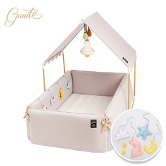 【gunite】落地式沙發嬰兒陪睡床屋頂組_防摔安撫0-6歲(米蘭卡)