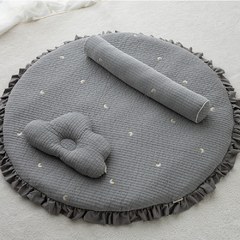 【韓國 lolbaby】3D立體純棉造型嬰兒枕_雲朵(灰)