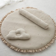 lolbaby韓國 3D立體純棉造型嬰兒枕｜雲朵(米)