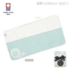 【贈品】Gift DollBao いまばり日本今治系列-洗臉毛巾洗澡拍嗝巾(長枕巾版)-經典泡泡_雙面寶寶紗布巾