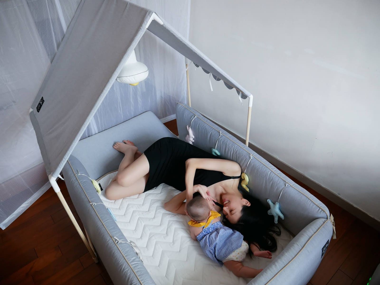 gunite落地式陪睡嬰兒床評價